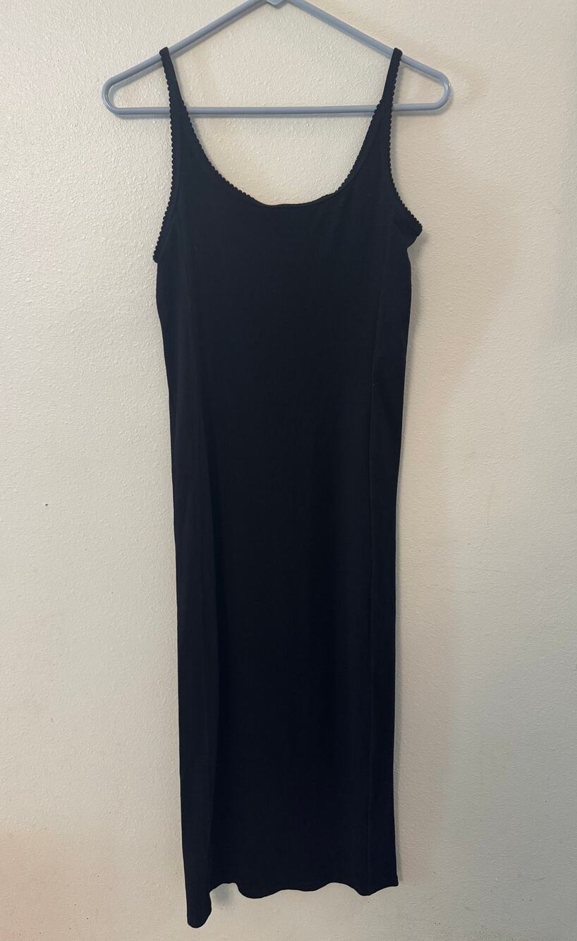 Victoria's Secret Pink black all-day soft midi dress XL NWT